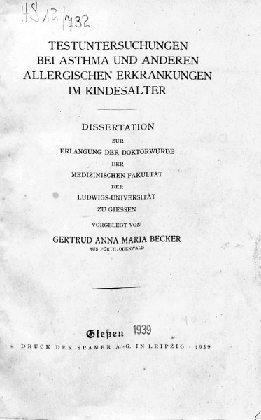 Umschlag der Dissertation